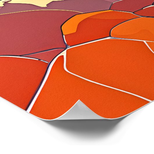 Kosmische Spiraal: Abstracte Galactische Wervelkun Poster (Hoek)