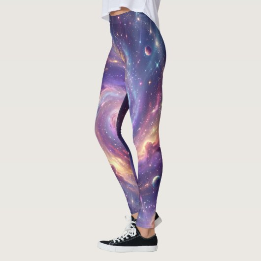 Kosmische Spiraalstelsel Nevel Kunst Leggings (Links)
