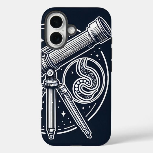 Kosmische Stargazer  Telescoop Art Phone Case (Achterkant)