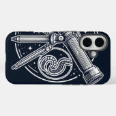 Kosmische Stargazer  Telescoop Art Phone Case (Achterkant (horizontaal))