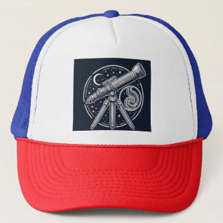 Kosmische Stargazer Telescoop Art Trucker Pet