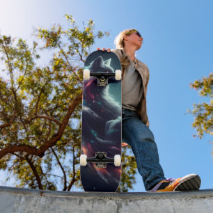 Kosmische Sterrenlicht Vos Geest Fantasie Dier Persoonlijk Skateboard