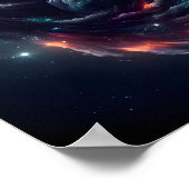 Kosmische Sterrenlicht Vos Geest Fantasie Dier Poster (Hoek)