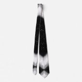 Kosmische Sterrenlicht Zandloper Zwart Wit Modern Stropdas (Achterkant)