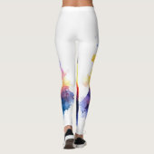 Kosmische Sterrennacht Egyptisch kamelenlandschap Leggings (Achterkant)