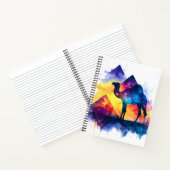 Kosmische Sterrennacht Egyptisch kamelenlandschap Notitieboek (Binnen)