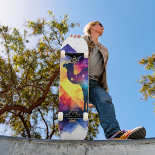 Kosmische Sterrennacht Egyptisch kamelenlandschap Persoonlijk Skateboard
