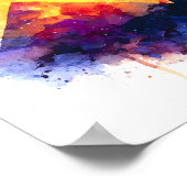 Kosmische Sterrennacht Egyptisch kamelenlandschap Poster (Hoek)