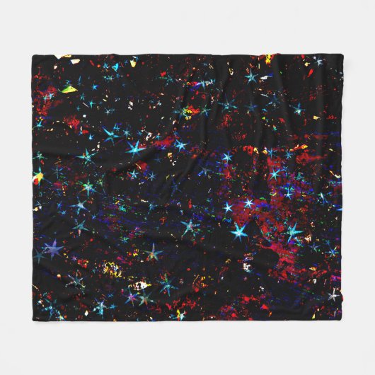 kosmische Sterrennacht Fleece Deken (Voorkant (Horizontaal))