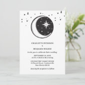  Kosmische Sterrennacht Hemelse Bruiloft Kaart (Staand voorkant)