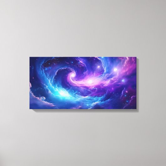 Kosmische sterrenstelsel kunst canvas afdruk (Voorkant)
