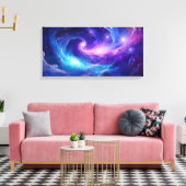 Kosmische sterrenstelsel kunst canvas afdruk (Insitu (Woonkamer))