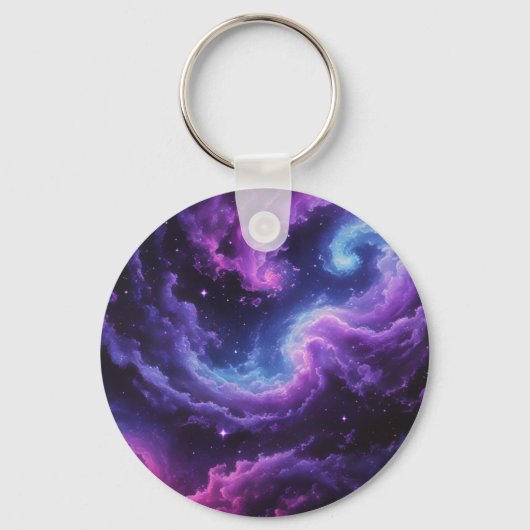 Kosmische sterrenstelsel nevel abstracte ruimte ku sleutelhanger (Voorkant)