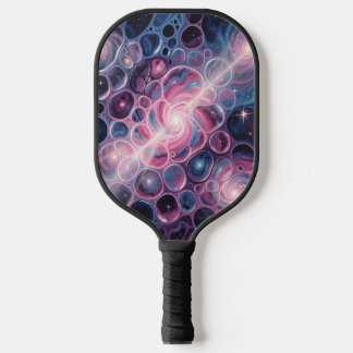 Kosmische sterrenstelsel wervelt met cellen Abstra Pickleball Paddle