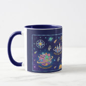 Kosmische sterrenstofkaart voor kinderen avontuur mok (Links)