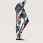 kosmische sterstralen bruin blauw leggings (Rechts)