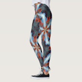 kosmische sterstralen bruin blauw leggings (Links)