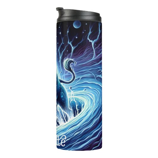 Kosmische stier: brullende vortexkracht thermosbeker (Geroteerd rechts)