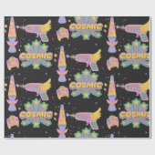 Kosmische stijl 90's cadeaupapier (Vlak)