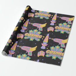 Kosmische stijl 90's cadeaupapier