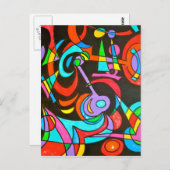 Kosmische stralen - Abstract kunstBriefkaart Briefkaart (Voorkant / Achterkant)