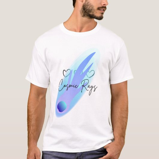 Kosmische Stralen Komeet Splash Wit T-shirt (Voorkant)