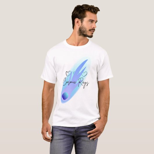 Kosmische Stralen Komeet Splash Wit T-shirt (Voorkant volledig)
