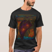 Kosmische Stromen: Abstracte Nevelstroom T-shirt (Voorkant)