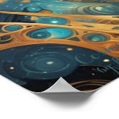 Kosmische Stroom - AI Fantasy Digitale Kunstdruk Poster (Hoek)