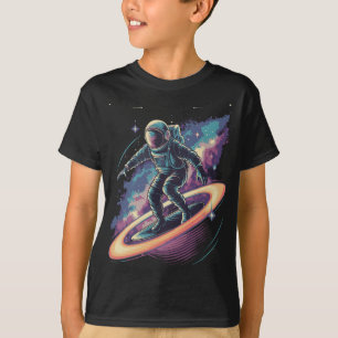 Kosmische Surfer - Astronaut Rijden op de Ringen v T-shirt