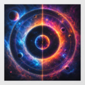 Kosmische Symfonie Hemellichamen en Nevels Dansen Raamsticker (Vel)