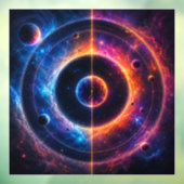 Kosmische Symfonie Hemellichamen en Nevels Dansen Raamsticker (Vel 3)
