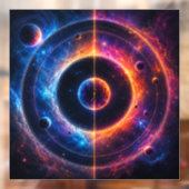 Kosmische Symfonie Hemellichamen en Nevels Dansen Raamsticker (Vel 2)