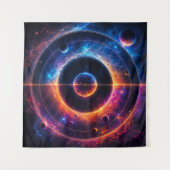 Kosmische Symfonie Hemellichamen en Nevels Dansen Wandkleed (Voorkant (horizontaal))