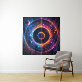 Kosmische Symfonie Hemellichamen en Nevels Dansen Wandkleed