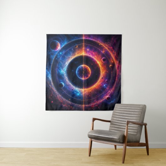 Kosmische Symfonie Hemellichamen en Nevels Dansen Wandkleed (In situ)