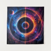 Kosmische Symfonie Hemellichamen en Nevels Dansen Wandkleed (Voorkant)