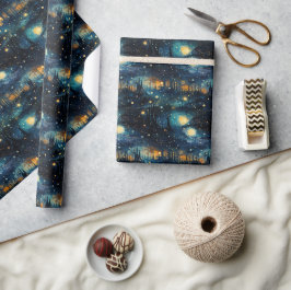 Kosmische symfonie: hemels muziekontwerp cadeaupapier