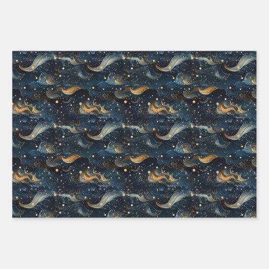 Kosmische symfonie: hemels muziekontwerp inpakpapier vel (Voorkant 3)