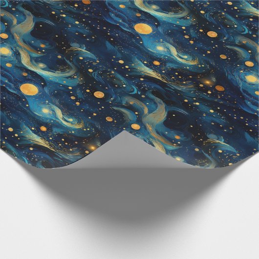 Kosmische Symfonie: Hemelse Muziek Art Design Cadeaupapier (Hoek)