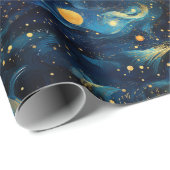 Kosmische Symfonie: Hemelse Muziek Art Design Cadeaupapier (Rol Hoek)