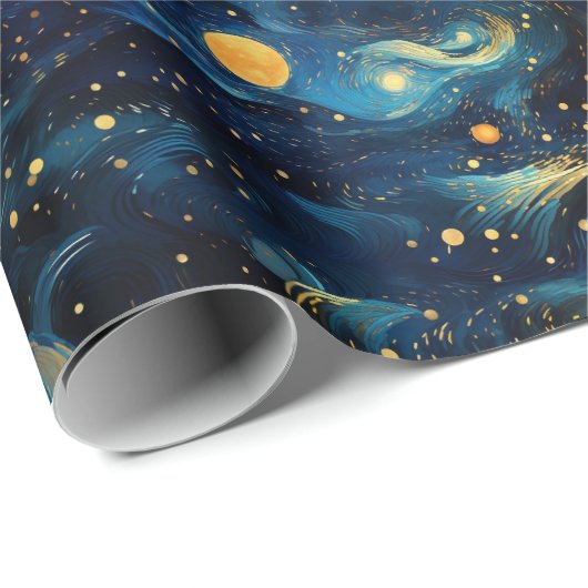 Kosmische Symfonie: Hemelse Muziek Art Design Cadeaupapier (Rol Hoek)