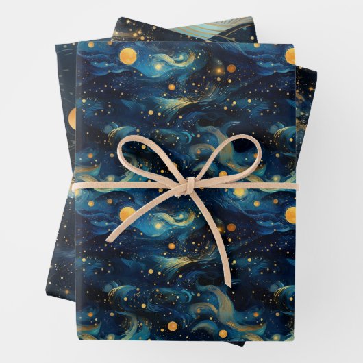 Kosmische Symfonie: Hemelse Muziek Art Design Inpakpapier Vel (In situ)