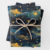 Kosmische Symfonie Hemelse Muzikale Vormen Ontwerp Inpakpapier Vel (In situ)