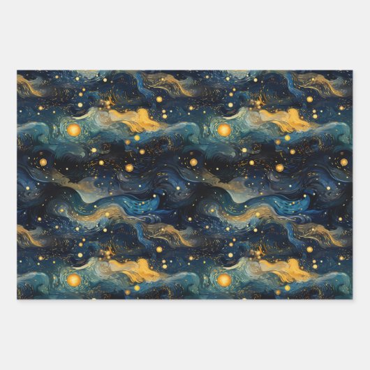 Kosmische Symfonie Hemelse Muzikale Vormen Ontwerp Inpakpapier Vel (Voorkant)