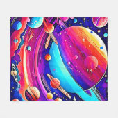 Kosmische symfonie kunstwerk fleece deken (Voorkant (Horizontaal))