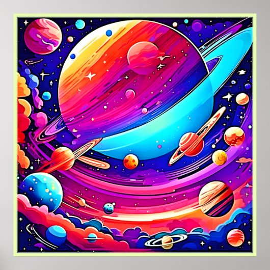 Kosmische symfonie kunstwerk poster (Voorkant)