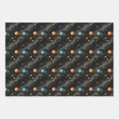 Kosmische Symfonie: Zonnestelsel Muzikaal Ontwerp Inpakpapier Vel (Voorkant 2)