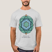 Kosmische symmetrie met geometrische sterfusie t-shirt (Voorkant)