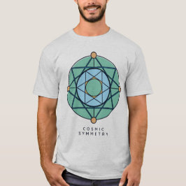 Kosmische symmetrie met geometrische sterfusie t-shirt
